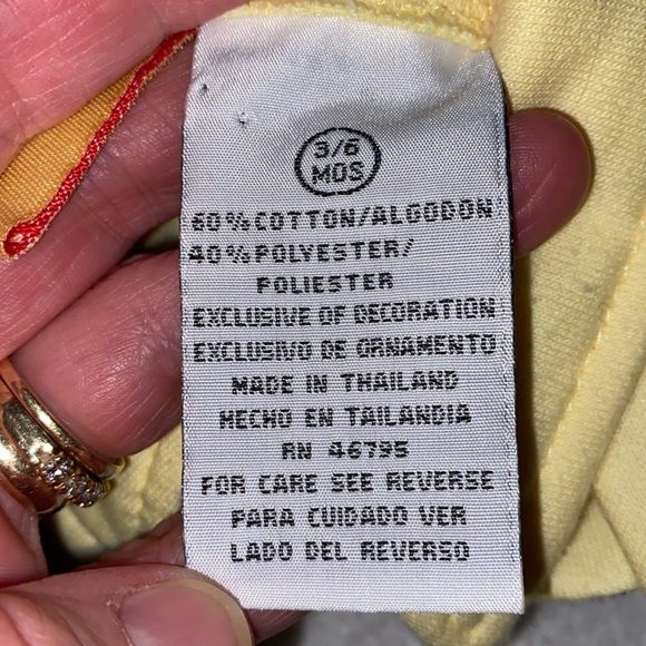 Disney Mickey Mouse yellow short sleeve button down collared shirt 3/6m - Picture 7 of 7